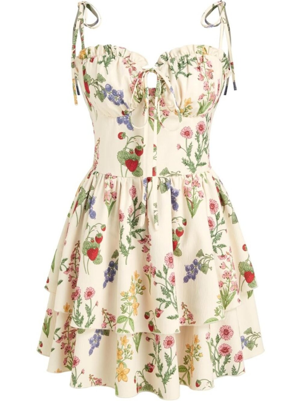 Floral Mini Sundress for Women | Spaghetti Strap Cute Summer Vacation Dress
